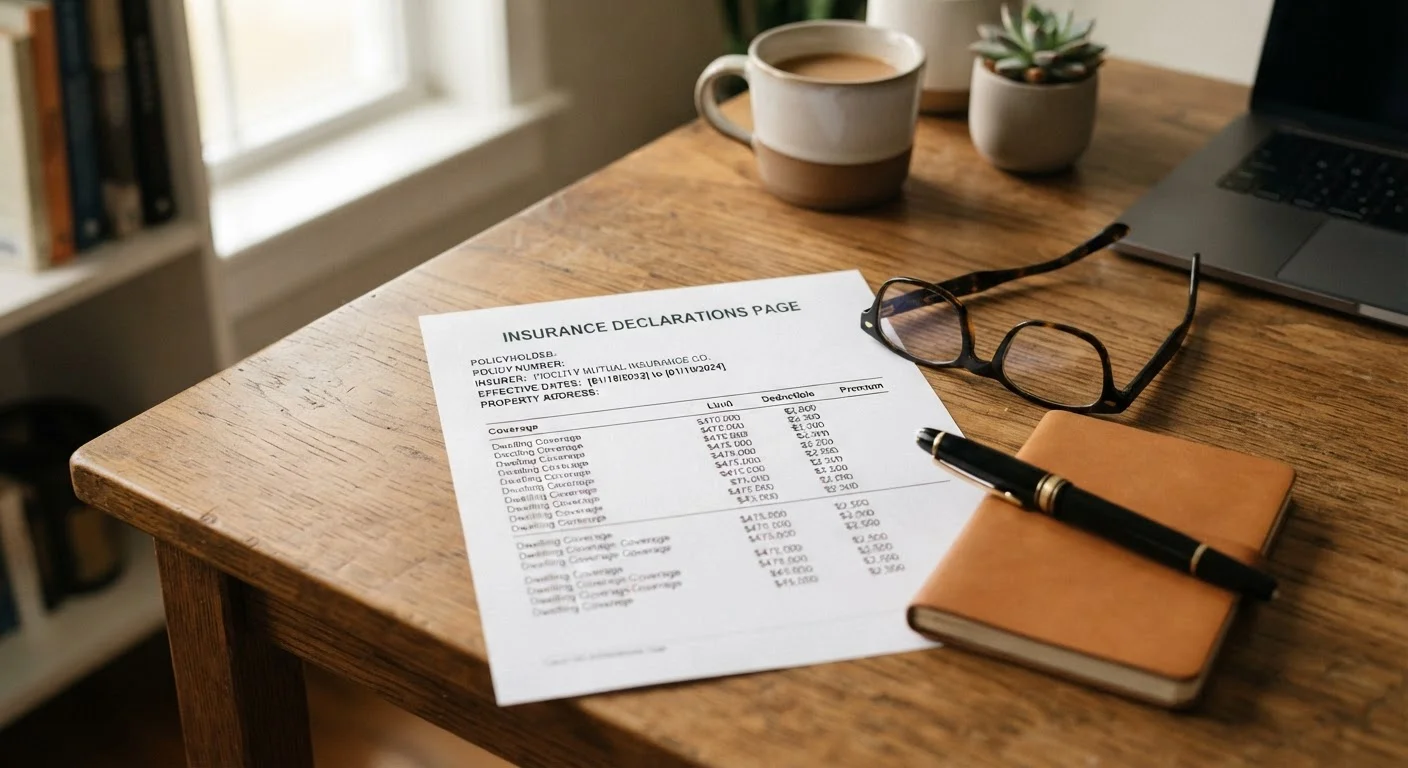 Reading Your Declarations Page: The Numbers That Define Your Coverage